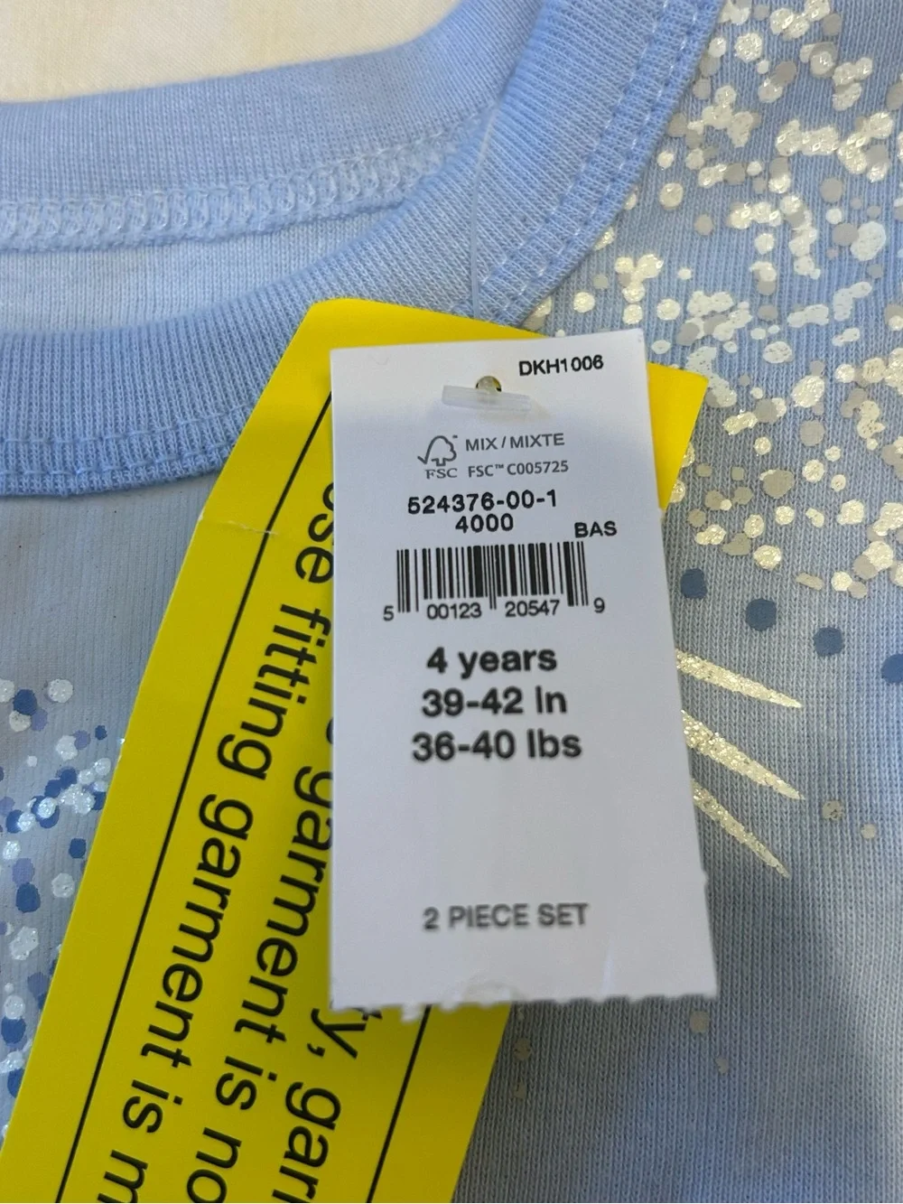 BabyGap Disney Frozen Princess Pajama 4 Year Blue Organic Cotton PJ Set Baby Gap